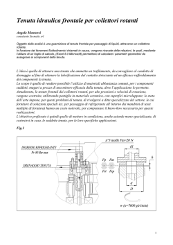Tenuta idraulica frontale per collettori rotanti