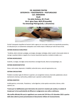 Dr. Massimo Fratini - Osteopatia Fisioterapia Posturologia