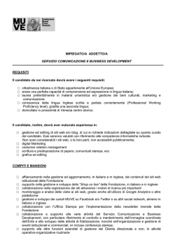Addetta/o Comunicazione e Business Development