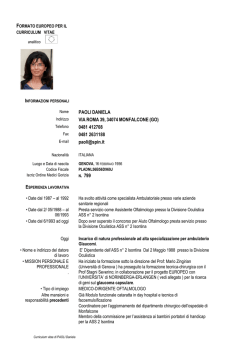 Daniela Paoli - ASSOCIAZIONE NAZIONALE PAZIENTI PER IL
