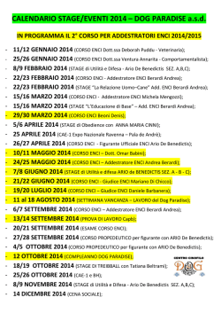QUI - 2&deg; Corso per addestratori ENCI