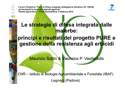 Le strategie di difesa integrata dalle malerbe: principi e risultati del