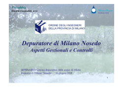 Depuratore di Milano Nosedo - Ordine degli Ingegneri della