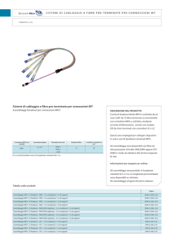 SISTEMI DI CABLAGGIO A FIBRE PRE-TERMINATE - Brand-Rex