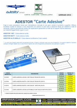 ADESTOR &ldquo;Carte Adesive&rdquo;