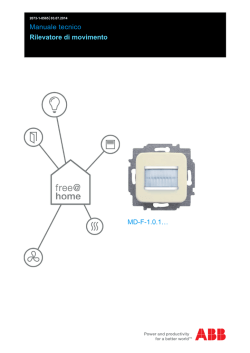 Manuale tecnico Rilevatore di movimento MD-F