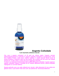 Argento Colloidale - Controlla La Tua Vita