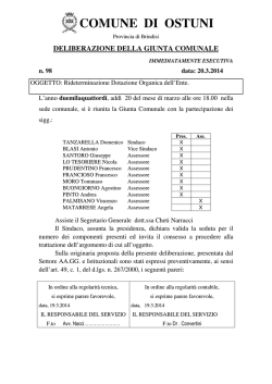 deliberazione della giunta comunale