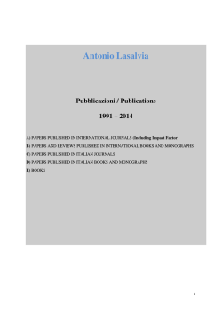 Lista pubblicazioni (pdf, it, 142 KB, 9/25/14)