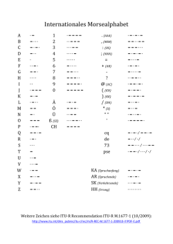Internationales Morsealphabet