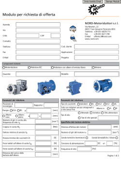 Modulo per richiesta di offerta