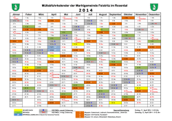 M&uuml;llabfuhrkalender der Marktgemeinde Feistritz im Rosental
