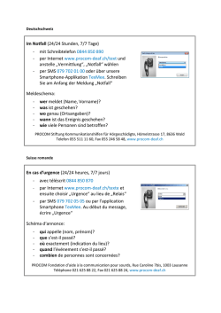 Im Notfall (24/24 Stunden, 7/7 Tage)