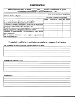 Testo della convocazione