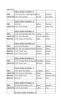 1^ GIORNATA 2^ GIORNATA 3^ GIORNATA 4