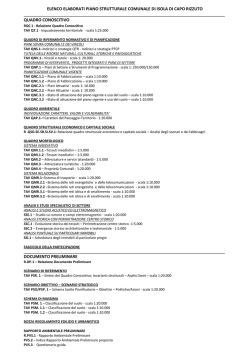 elenco elaborati psc isola - Comune di Isola di Capo Rizzuto