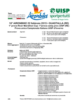 16&deg; AIRONBIKE 22 febbraio 2015 &bull; GUASTALLA (RE)