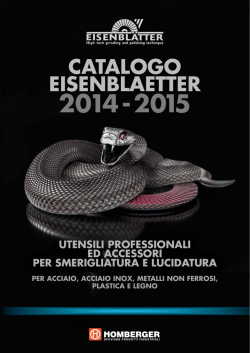 Catalogo Eisenblatter 2014 - Gallisaj Mauro Rappresentanze