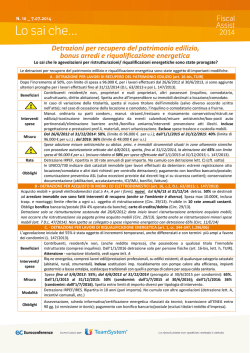 Detrazioni per recupero del patrimonio edilizio