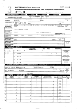 MODELLO 730/2014 redditi 2013