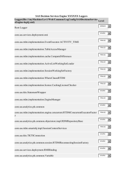 SAS Decision Services Engine XXXXXX Loggers Logger(file