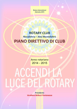 Anno 2014-2015 - Rotary Club Novafeltria