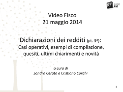 Dichiarazione dei redditi III parte - Ordine dei dottori commercialisti e