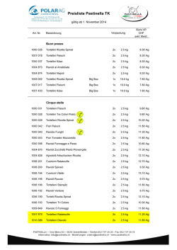 Preisliste Pastinella TK