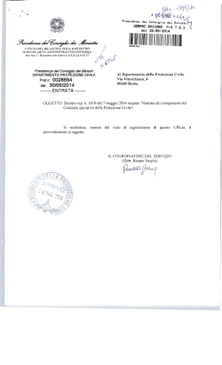 Dpcm del 24 aprile 2014 - Dipartimento della Protezione Civile