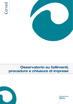 Osservatorio su fallimenti, procedure e chiusure di