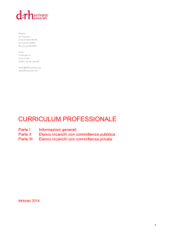 CURRICULUM PROFESSIONALE - DRH Architetti Associati
