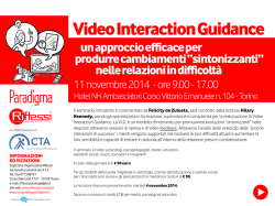 Video Interaction Guidance - Sportello di informazione sociale della