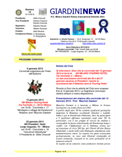 dicembre - Rotary Club Milano Giardini