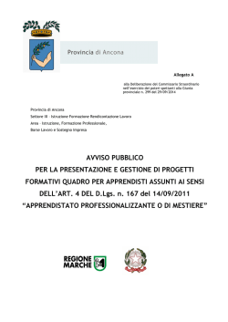 Avviso Pubblico apprendistato 2014