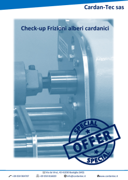 Cardan-Tec sas Check-up Frizioni alberi cardanici