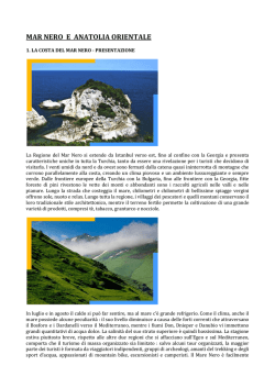 Mar Nero e Anatolia Orientale