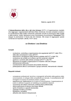 DOCUMENTO DI LAVORO per il CD