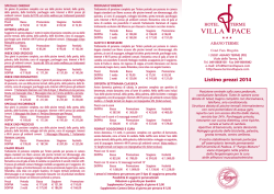Listino prezzi 2014 - Hotel Terme Villa Pace