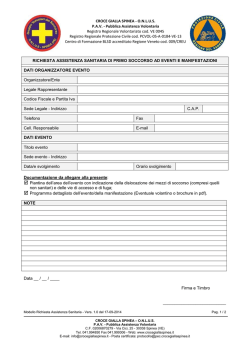Modello richiesta assistenza sanitario