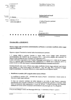 Nuova Legge sulla procedura amministrativa (LPAmm)