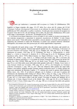 De planetarum gemmis di Epitomatore del XV secolo