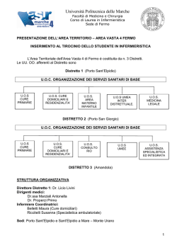Percorso inserimento studenti nelle UU.OO. distrettuali