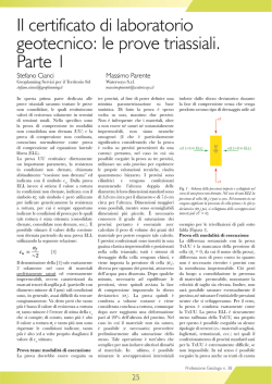 le prove triassiali &ndash; Parte I