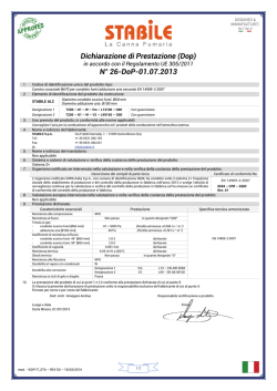 Dichiarazione di Prestazione (Dop) N&deg; 26-DoP-01.07
