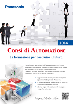 Flyer corsi di formazione (PDF) - Panasonic Electric Works Italia srl