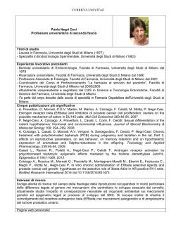 - Fa parte del corpo docente della scuola di specialit&agrave; in Farmacia