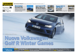 Nuova Volkswagen Golf R Winter Games