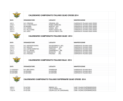 Calendario gare 2014 - Galizzi Factory Racer