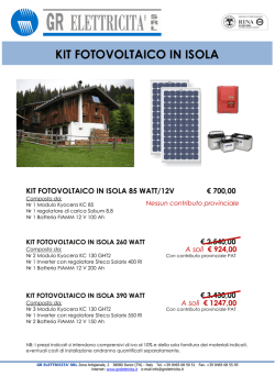 KIT FOTOVOLTAICO IN ISOLA