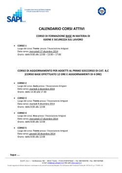 corsi attivi DICEMBRE